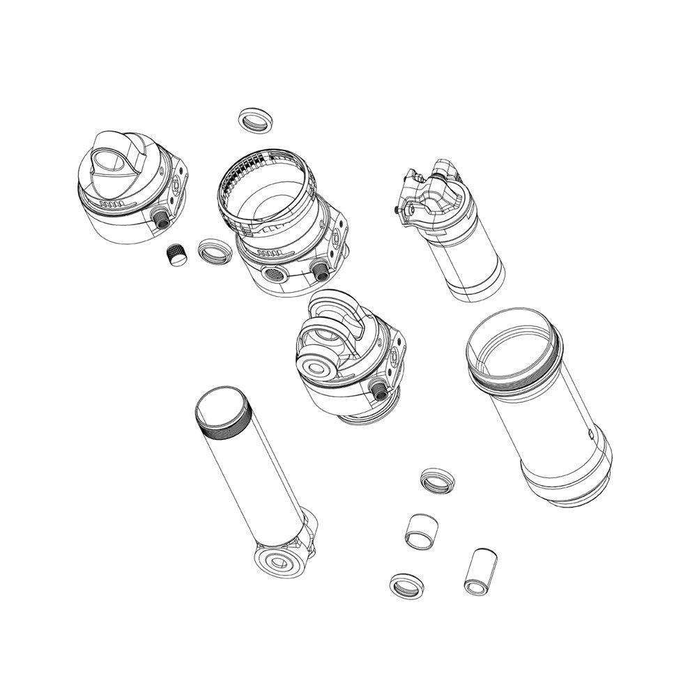 RockShox Spare - Rear Shock Spare Parts Reservoir Can Black - Monarch Plus A1/B1