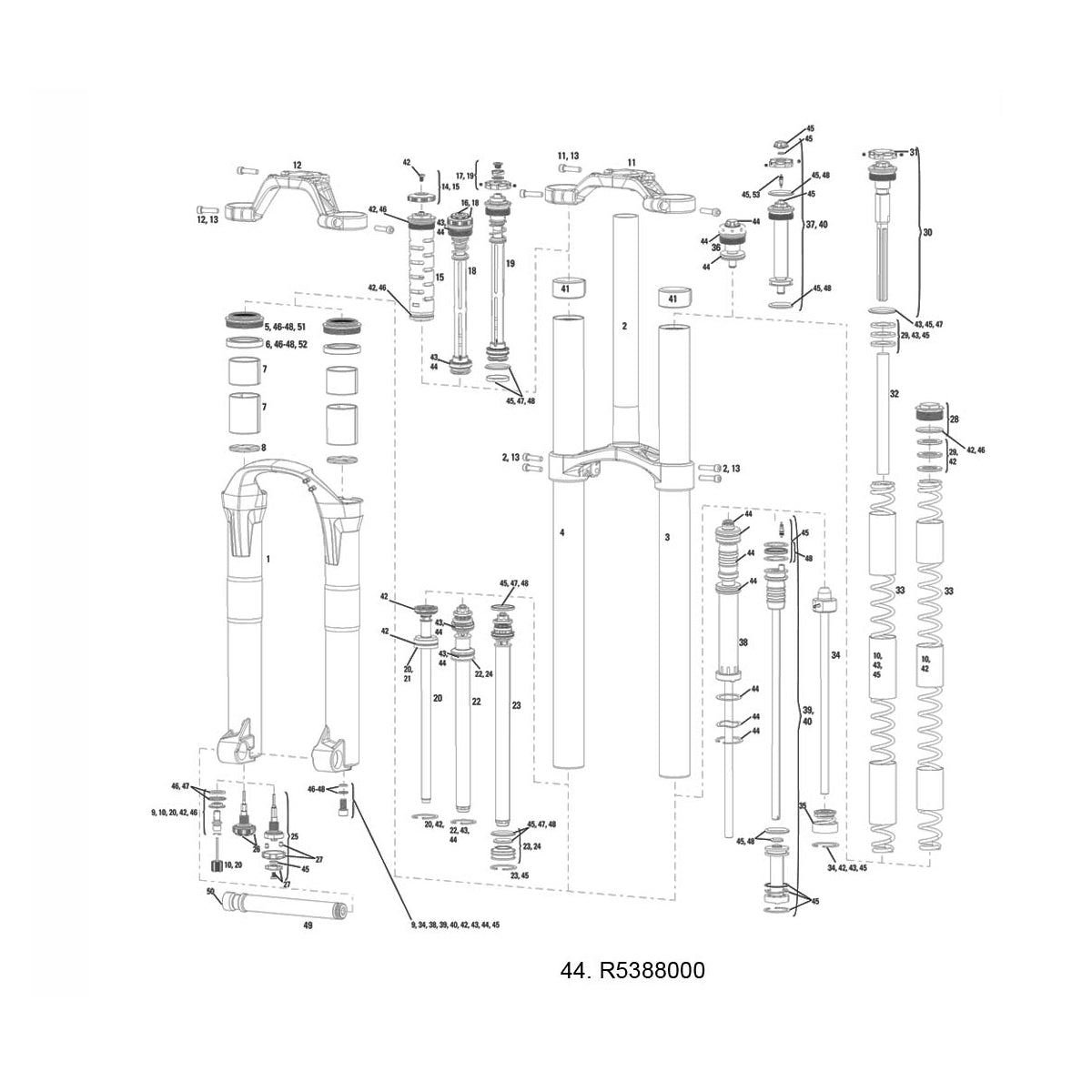 RockShox Spare Front Suspension Service Kit 2010 Boxxer World Cup