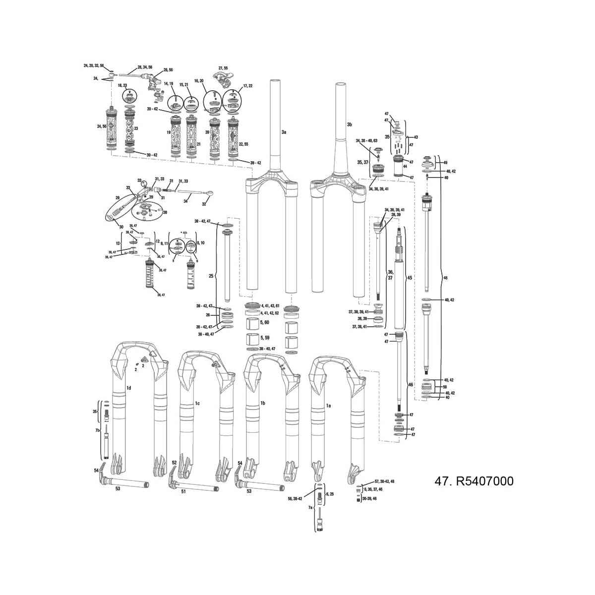 RockShox Spare Front Suspension Service Kit, Air UTurn/Motion Contr