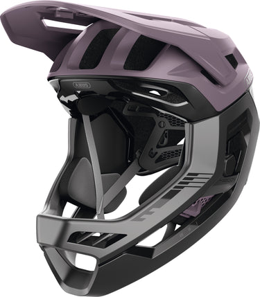 ABUS Targon MIPS Full-Face MTB Helmet Removable Chin Guard in Ash Purple