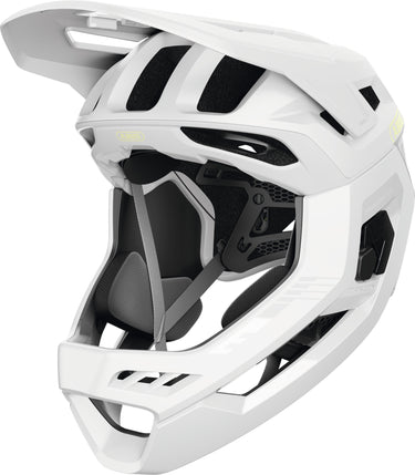 ABUS Targon MIPS Full-Face MTB Helmet Removable Chin Guard in Lemon White