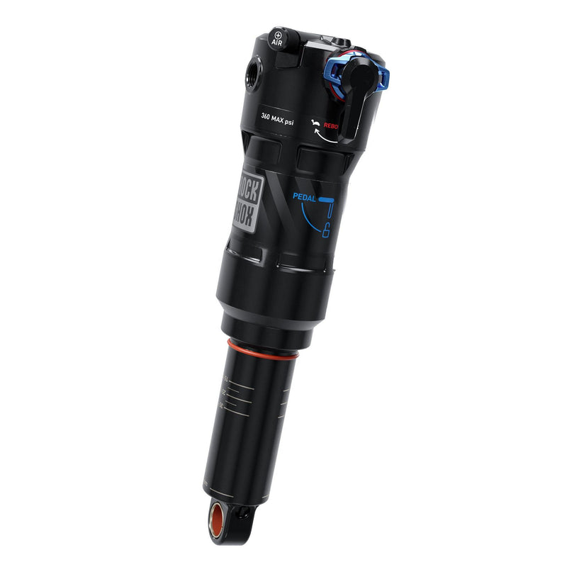 ROCKSHOX REAR SHOCK DELUXE ULTIMATE RCT- 165X42.5 LINEAR AIR, 0NEG/1POS TOKENS, LINEARREB/MCOMP, 380LB LOCKOUT, TRUNNION NOBUSHING,C1 GIANT ANTHEM B1 2017+