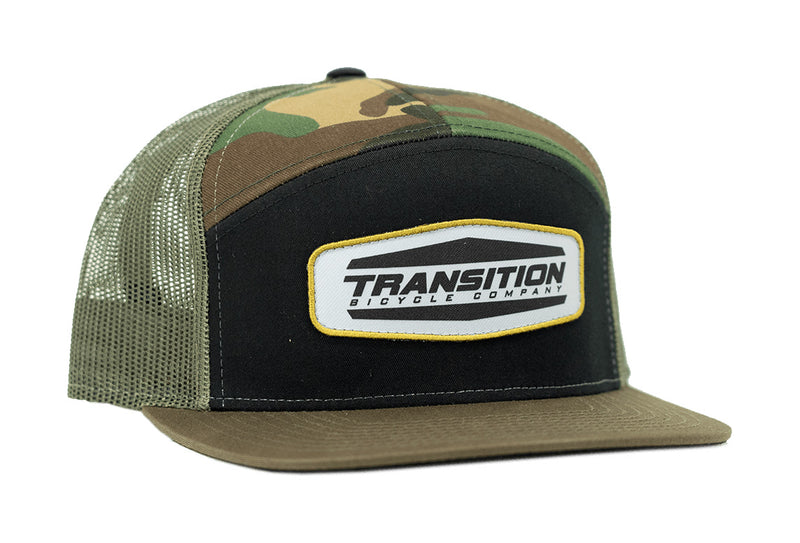 TBC 7 Panel Trucker Cap: Forest Camo