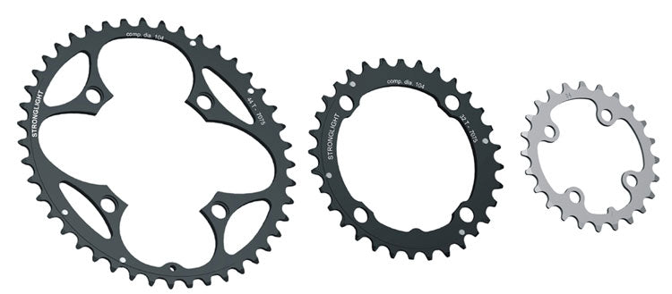 Stronglight 104PCD Type XC E - 5083 - 4-Arm Chainring in Black