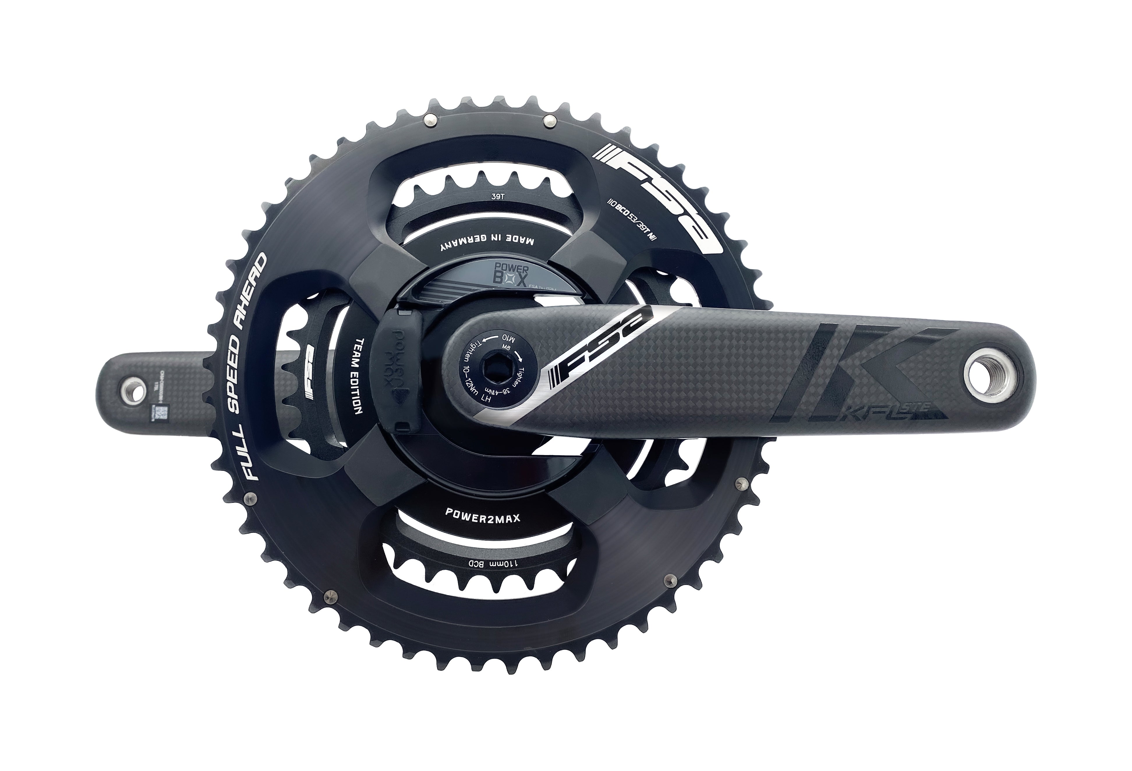 K-Force Road Team Powerbox 386Evo 2x12 Power Meter Chainset