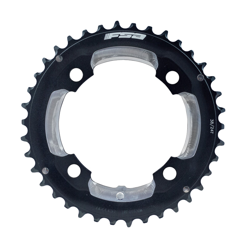 Pro MTB 104BCD 2x10 Chainring Black, Silver, Black