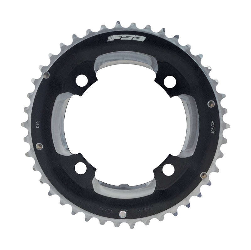 Pro MTB 104BCD 2x10 Chainring Black, Silver, Silver