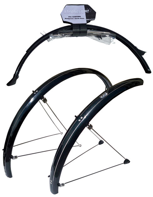 Stronglight 26'' - 60mm ATB Section Guards. S-version with Fixed Bridges - Stainless Steel Safe Clip