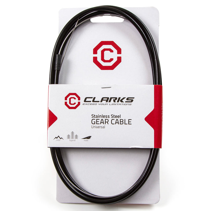 CLARKS UNIVERSAL SS GEAR CABLE W/SP4 BLACK OUTER CASING