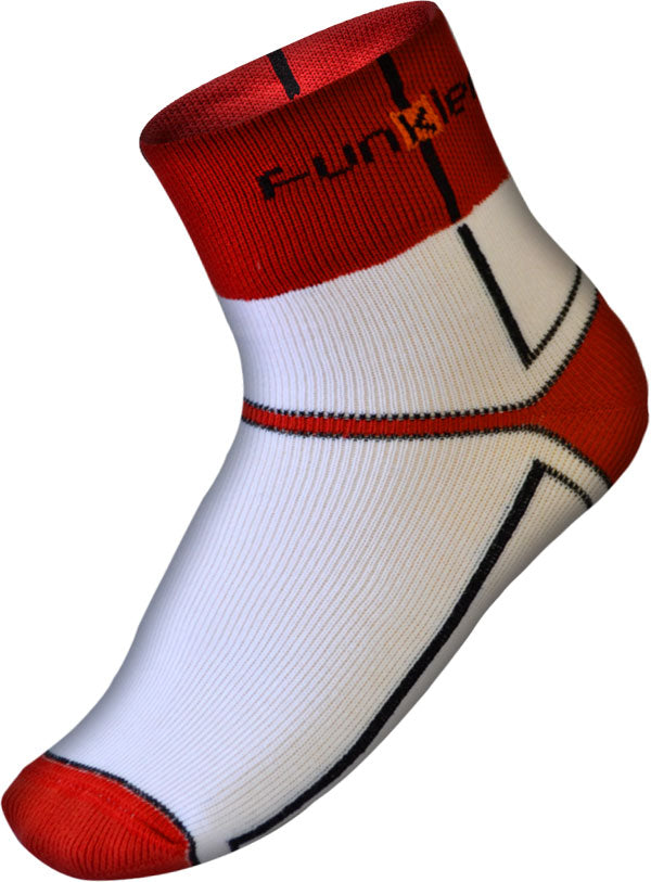 Funkier Lorca SK-44 Winter Thermo-lite Socks in White/Red