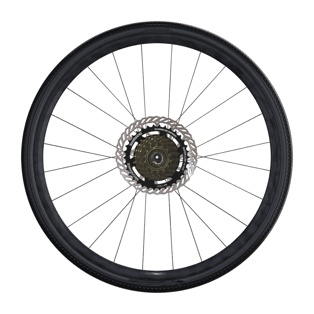 Rear wheel for Hybrid Disc Standard Quick Release