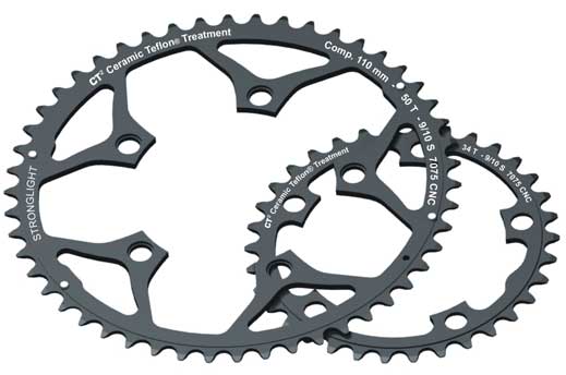 Stronglight 110PCD Type S - 7075 Series 5-Arm Chainring in Black