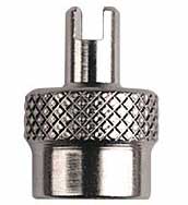 Weldtite Schrader Key Metal Valve Caps - Card of 4