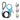 Master Lock Street Cuff + Cable 8mm x 1m Key Lock [8275] 4 pcs, Blue, Green, Pink, Black