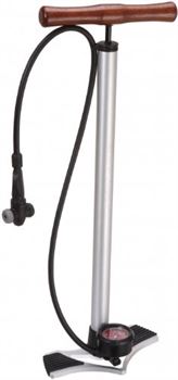 AMP21101 Acor Alloy/Wooden Handle High Pressure Floor Pump