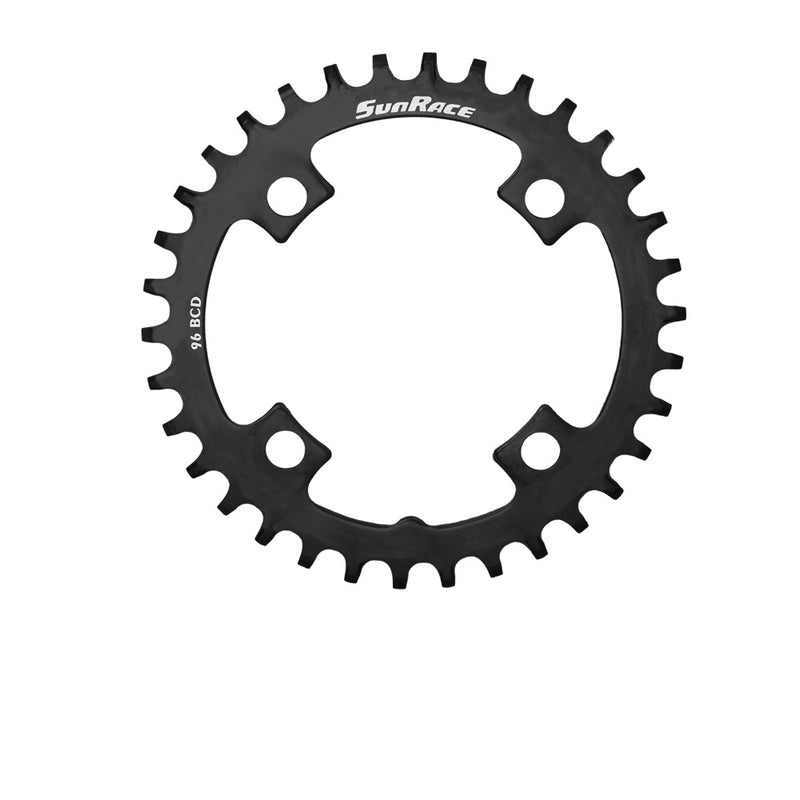 96 BCD Narrow-Wide Steel Chainring Black Sunrace