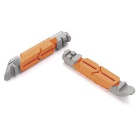 ASHIMA ROAD BRAKE PAD INSERT - 3 FUNCTION ORANGE & GREY - SHIMANO