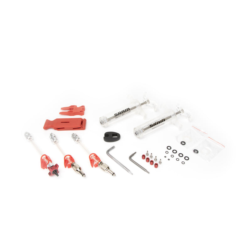 SRAM PRO DOT BRAKE BLEED KIT (2 SYRINGES/FITTINGS, BLEED BLOCKS, TORX TOOL, CROWFOOT, BLEEDING EDGE FITTING) V2 - X0/ XX/ GUIDE/LEVEL/CODE/HYDROROAD/G2