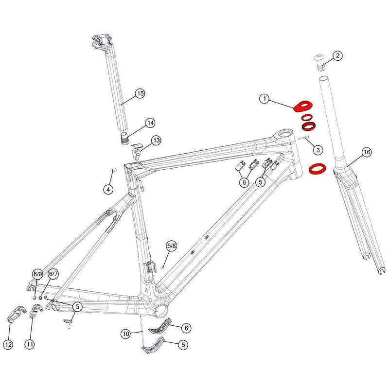 BMC SPARE - HEADSET SLR01/02 MY18 (1 PIECE)