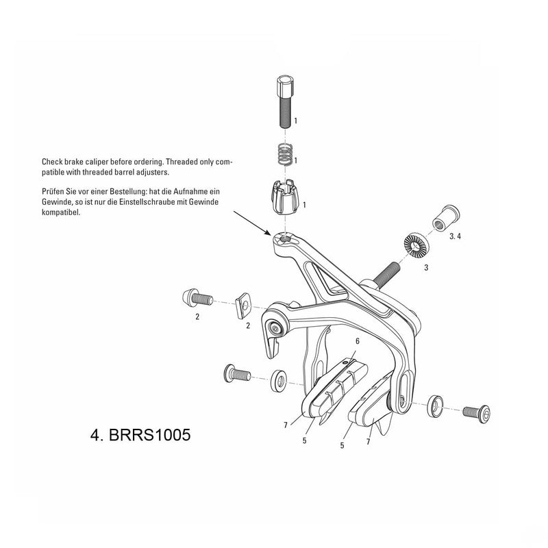 SRAM SPARE - RIM BRAKE CENTER NUT SET RIVAL/FORCE (12 16 20, 30MM)