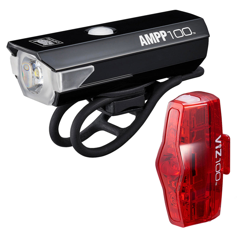 CATEYE AMPP 100 / VIZ 100 BIKE LIGHT SET