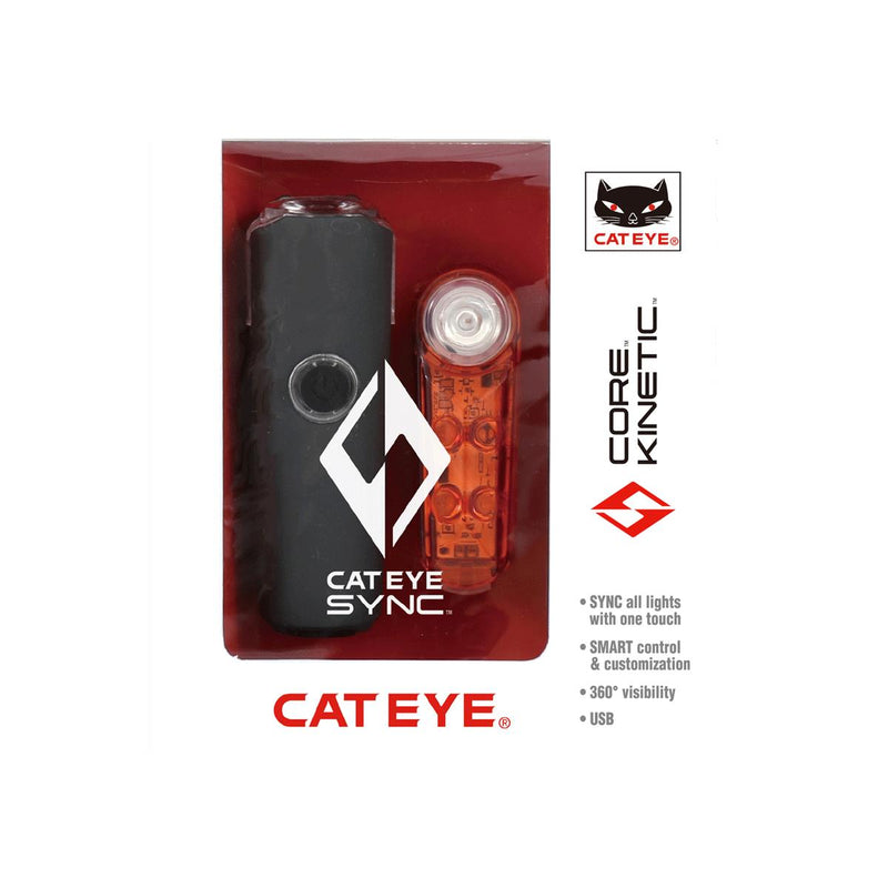 CATEYE SYNC CORE / SYNC KINETIC BLUETOOTH CONNECTED BIKE LIGHT SET