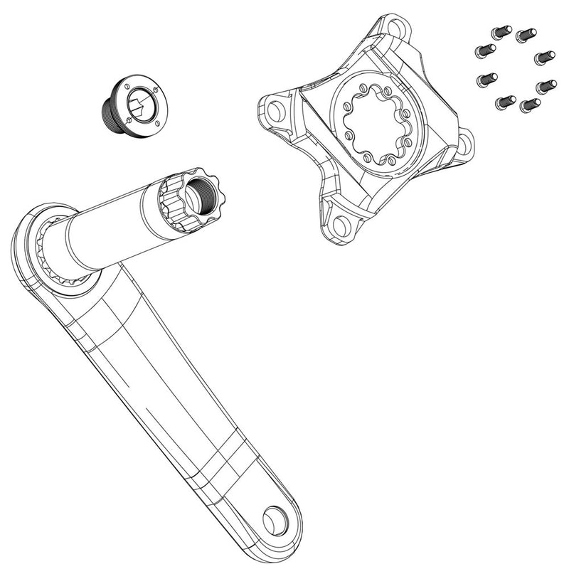 TRUVATIV SPARE - CRANK ARM BOLT KIT M15/M22 ALLOY SELF-EXTRACTING GXP QTY 1