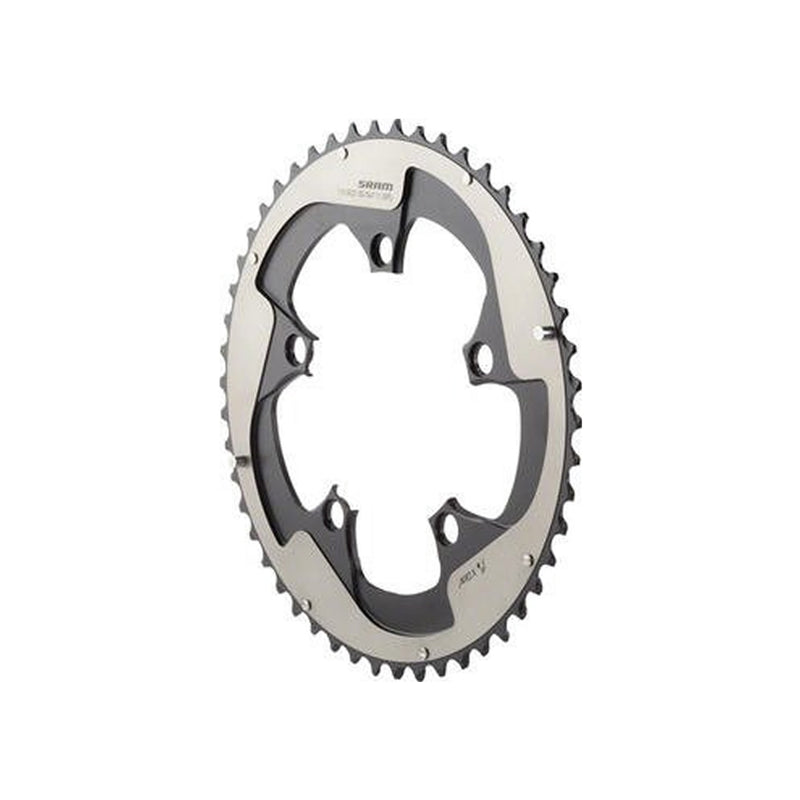 SRAM CHAIN RING ROAD RED22 X-GLIDE R 50T YAW 11 SPEED S3 HIDDEN BOLT/NON-HIDDEN BOLT 110 ALUM 5MM FALCON GREY BB30 OR GXP (50 34)