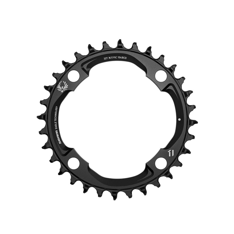 SRAM CHAIN RING X-SYNC 2 32T 104 BCD ALUM 12 SPEED BLACK