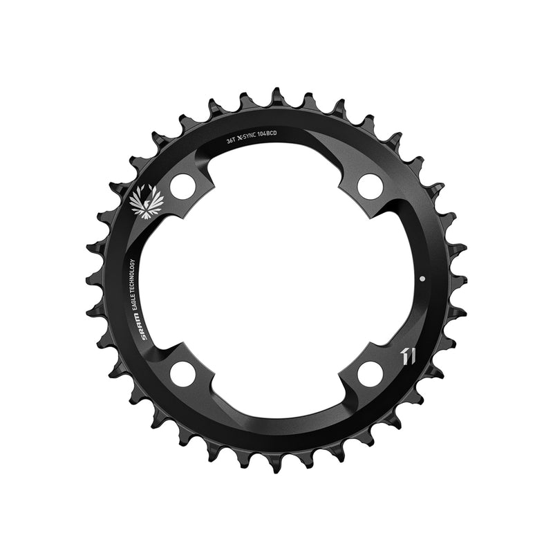 SRAM CHAIN RING X-SYNC 2 36T 104 BCD ALUM 12 SPEED BLACK