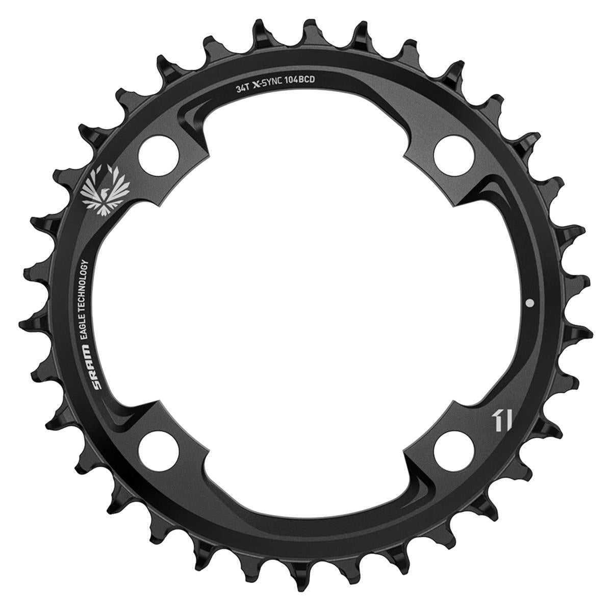 SRAM CHAIN RING X-SYNC 2 34T 104 BCD STEEL EAGLE BLACK