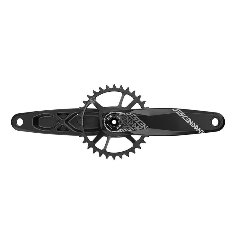 TRUVATIV CRANK DESCENDANT 6K ALUMINUM EAGLE DUB 12S 170 W DIRECT MOUNT 32T X-SYNC 2 CHAINRING BLACK (DUB CUPS/BEARINGS NOT INCLUDED)