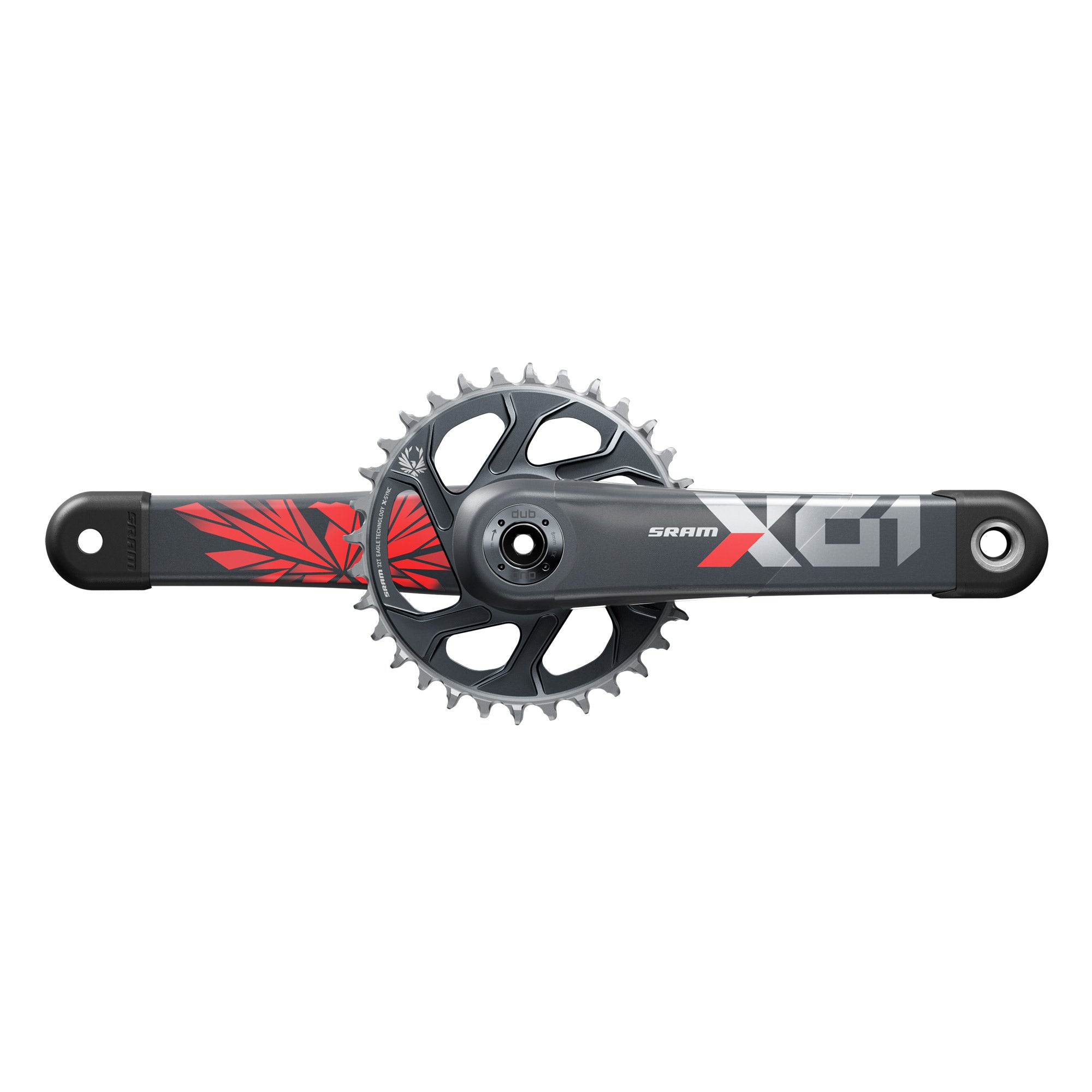 SRAM CRANKSET X01 EAGLE BOOST 148 DUB 12S W DIRECT MOUNT 32T X-SYNC 2 CHAINRING (DUB CUPS/BEARINGS NOT INCLUDED) C3