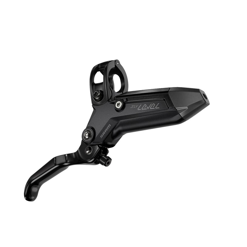 SRAM DISC BRAKE LEVEL SILVER STEALTH 4 PISTON -  ALUMINUM LEVER, STAINLESS HARDWARE, REACH ADJ, FRONT HOSE (INCLUDES MMX CLAMP, ROTOR/BRACKET SOLD SEPARATELY) C1