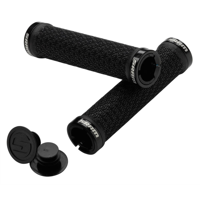 SRAM LOCKING GRIPS W/ 2 CLAMPS & END PLUGS BLACK