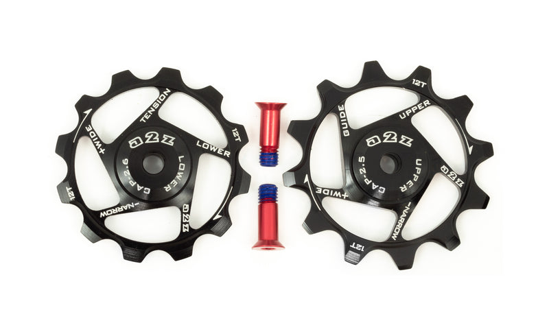 Narrow Wide Derailleur Pulleys Black