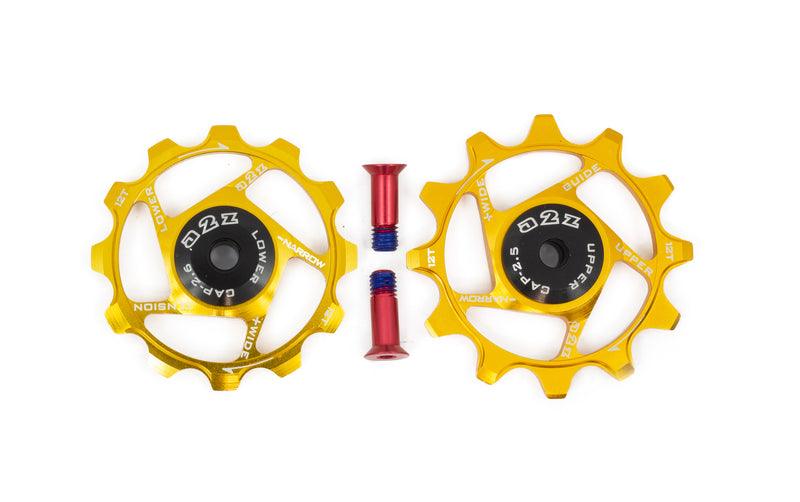 Narrow Wide Derailleur Pulleys Gold