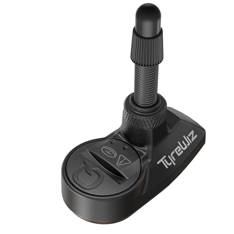 QUARQ TYREWIZ 2.0 AIR PRESSURE SENSOR FOR PRESTA VALVE (2 SENSORS W/ BATTERIES, 2 RUBBER BUMPERS AND A RIM DEPTH GUAGE)