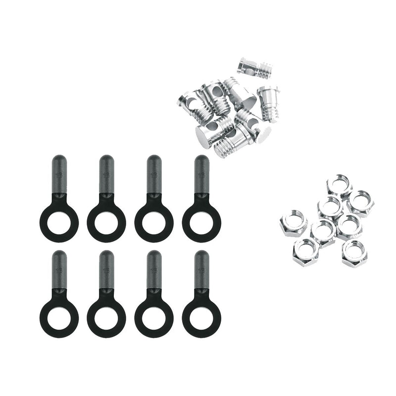 SKS 8X BOLTS,NUTS & ENDCAPS FOR CHROMOPLASTICS/LONGBOARD/BLUEMELS