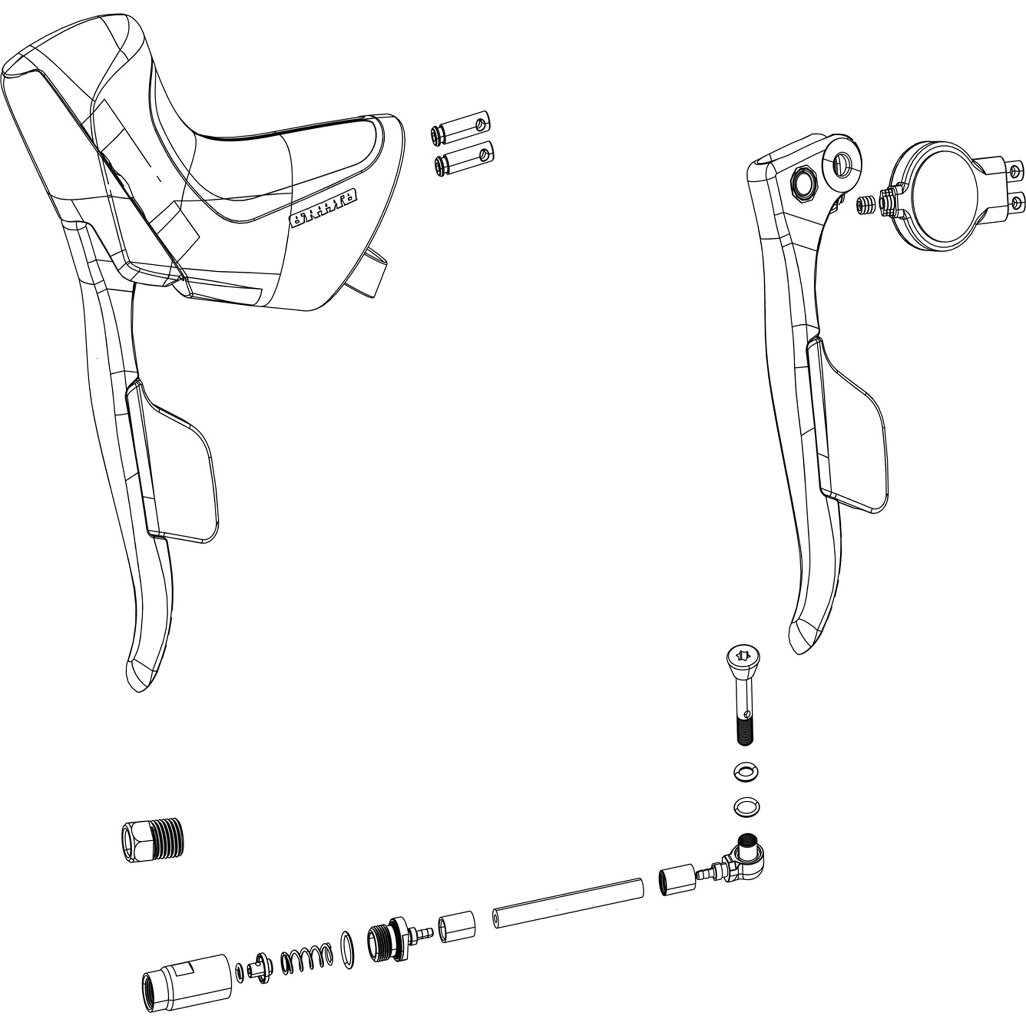 SRAM ED EXCHANGE KIT SHIFTER AND BRAKE RED E1 AXS DISC (INCLUDING HOOD)