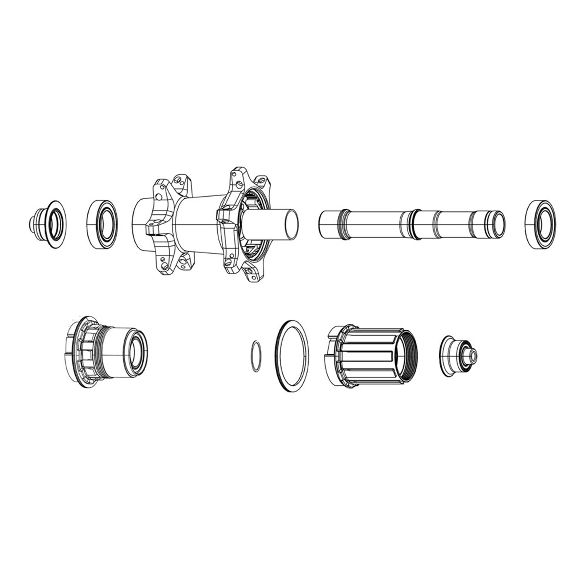 ZIPP SPARE - WHEEL AXLE END CAP SET FRONT - 15X100/15X110 BOOST, 31MM THROUGH AXLE,TORQUE CAP ROCKSHOX FORKS - ZIPP ZM1 HUBS