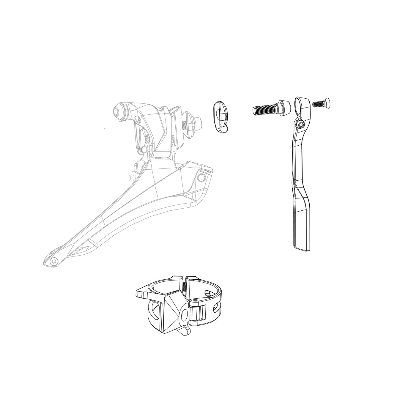 SRAM SPARE - FRONT DERAILLEUR SPARE PARTS KIT RED ETAP AXS