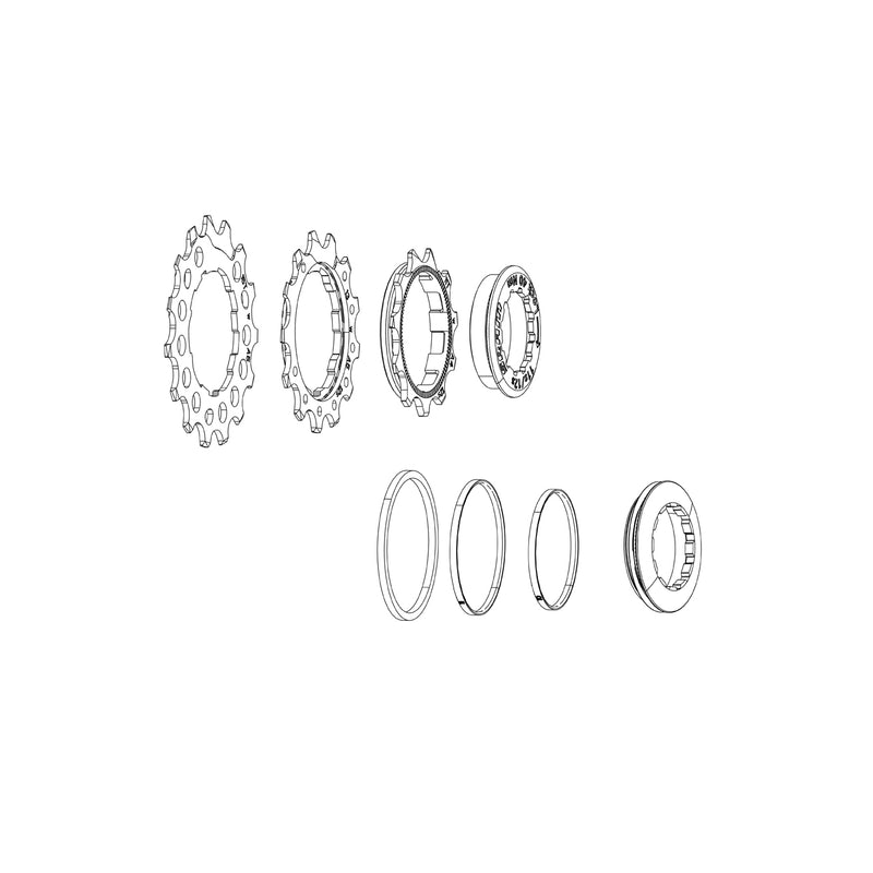 CASSETTE STEALTH RING SET XG1270 FORCE 10-11-12T (INCLUDE 2 DAMPERINGS OF EACH SIZE)