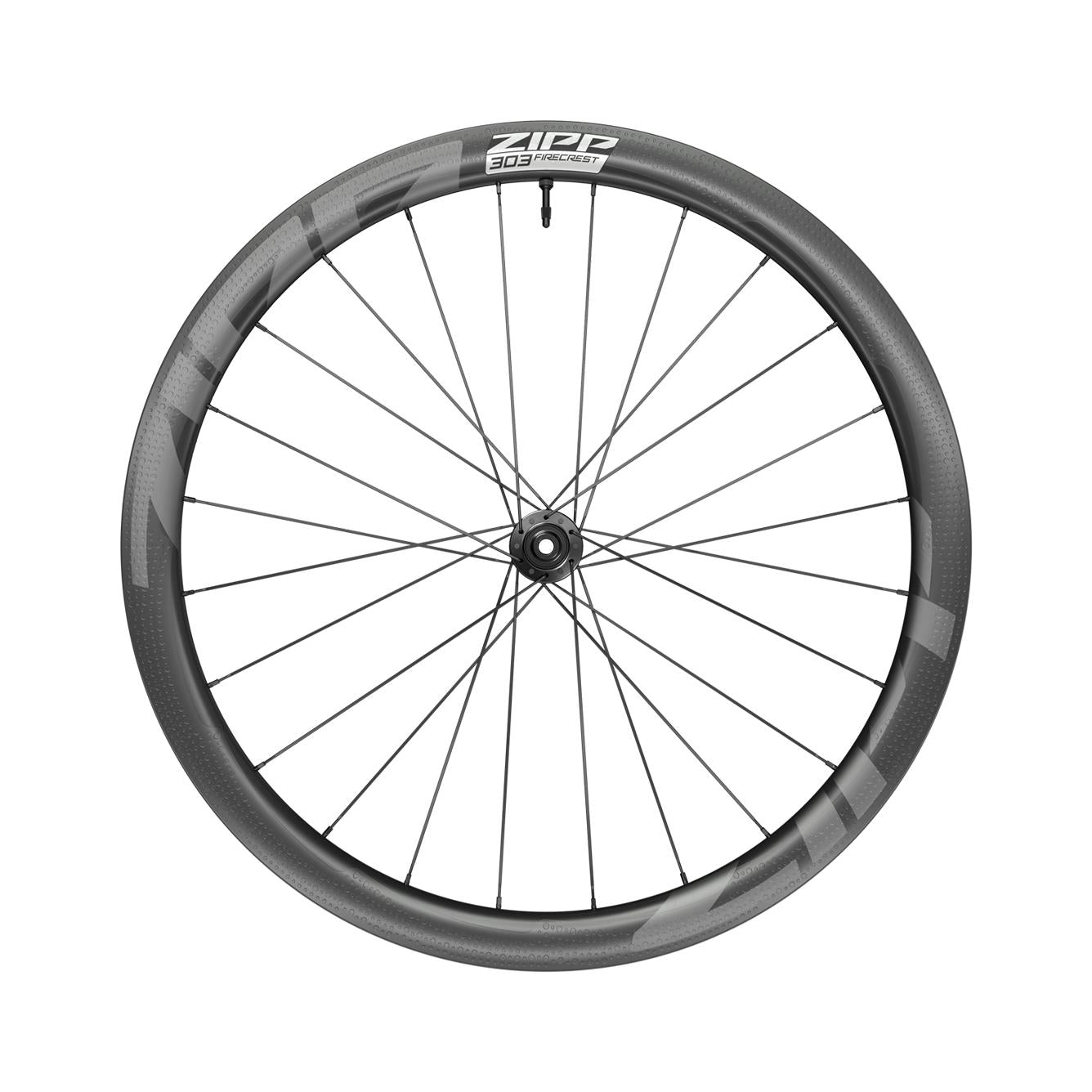 ZIPP 303 FIRECREST CARBON TUBELESS DISC BRAKE CENTER LOCKING 650B FRONT 24SPOKES 12X100MM STANDARD GRAPHIC A1