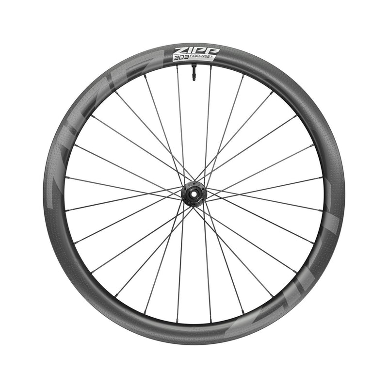 ZIPP 303 FIRECREST CARBON TUBELESS DISC BRAKE CENTER LOCKING 650B FRONT 24SPOKES 12X100MM STANDARD GRAPHIC A1