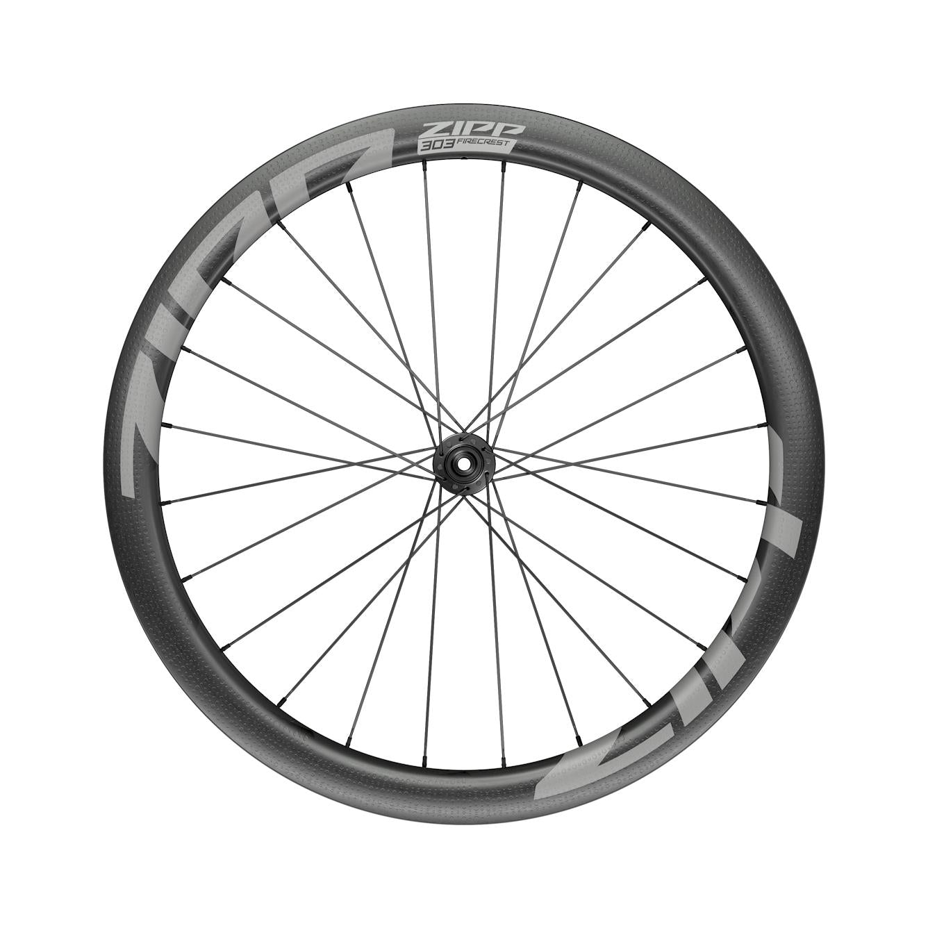 ZIPP 303 FIRECREST CARBON TUBULAR DISC BRAKE CENTER LOCKING 700C FRONT 24SPOKES 12X100MM STANDARD GRAPHIC A1