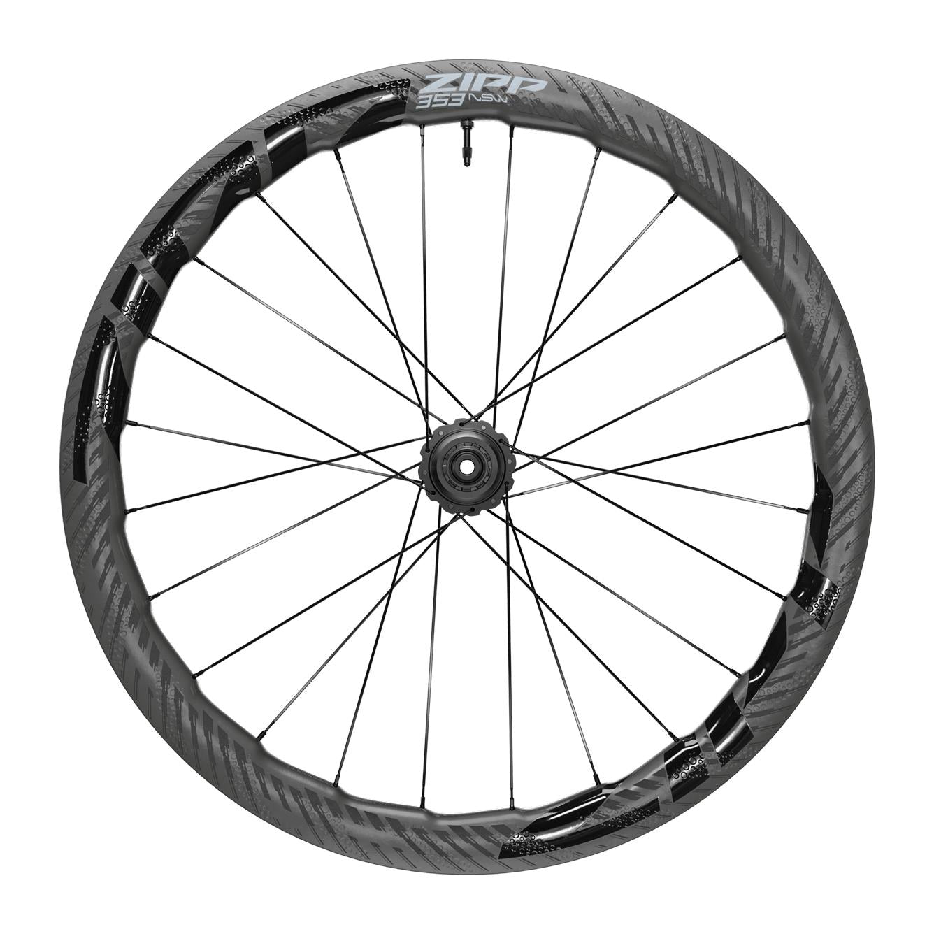 ZIPP WHEEL - 353 NSW CARBON TUBELESS DISC BRAKE CENTER LOCKING 700C REAR 24SPOKES SR 10/11SP 12X142MM STANDARD GRAPHIC A1