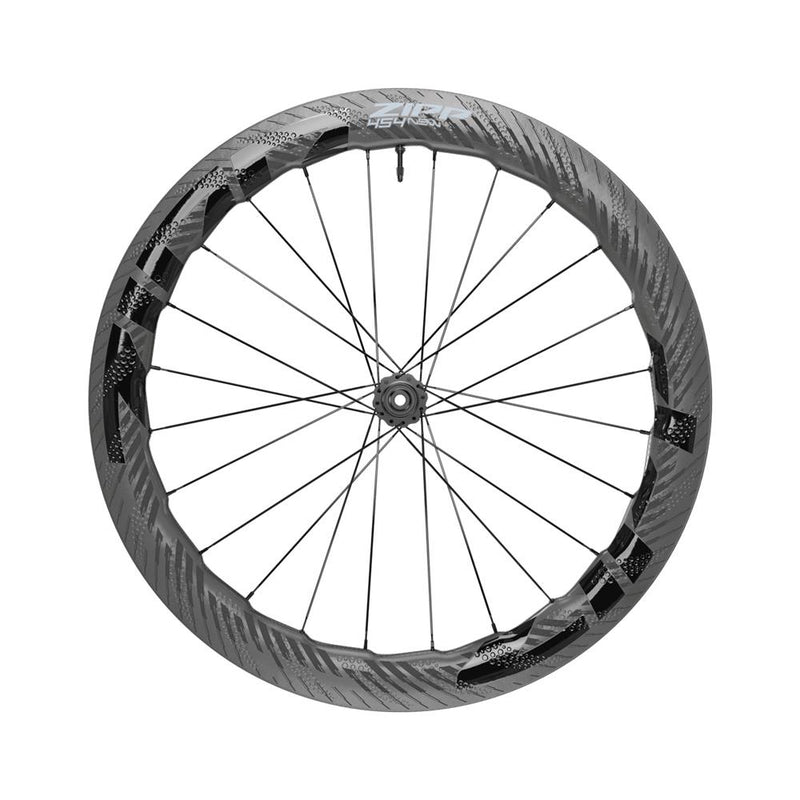 ZIPP WHEEL - 454 NSW CARBON TUBELESS DISC BRAKE CENTER LOCKING 700C FRONT 24SPOKES 12X100MM STANDARD GRAPHIC B1