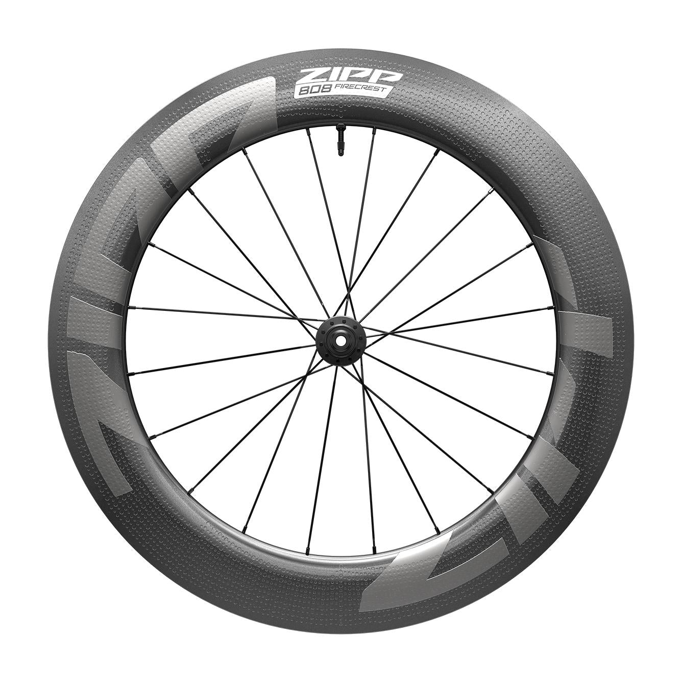 ZIPP WHEEL - 808 FIRECREST CARBON TUBELESS DISC BRAKE CENTER LOCKING 700C FRONT 20SPOKES 12X100MM STANDARD GRAPHIC B1