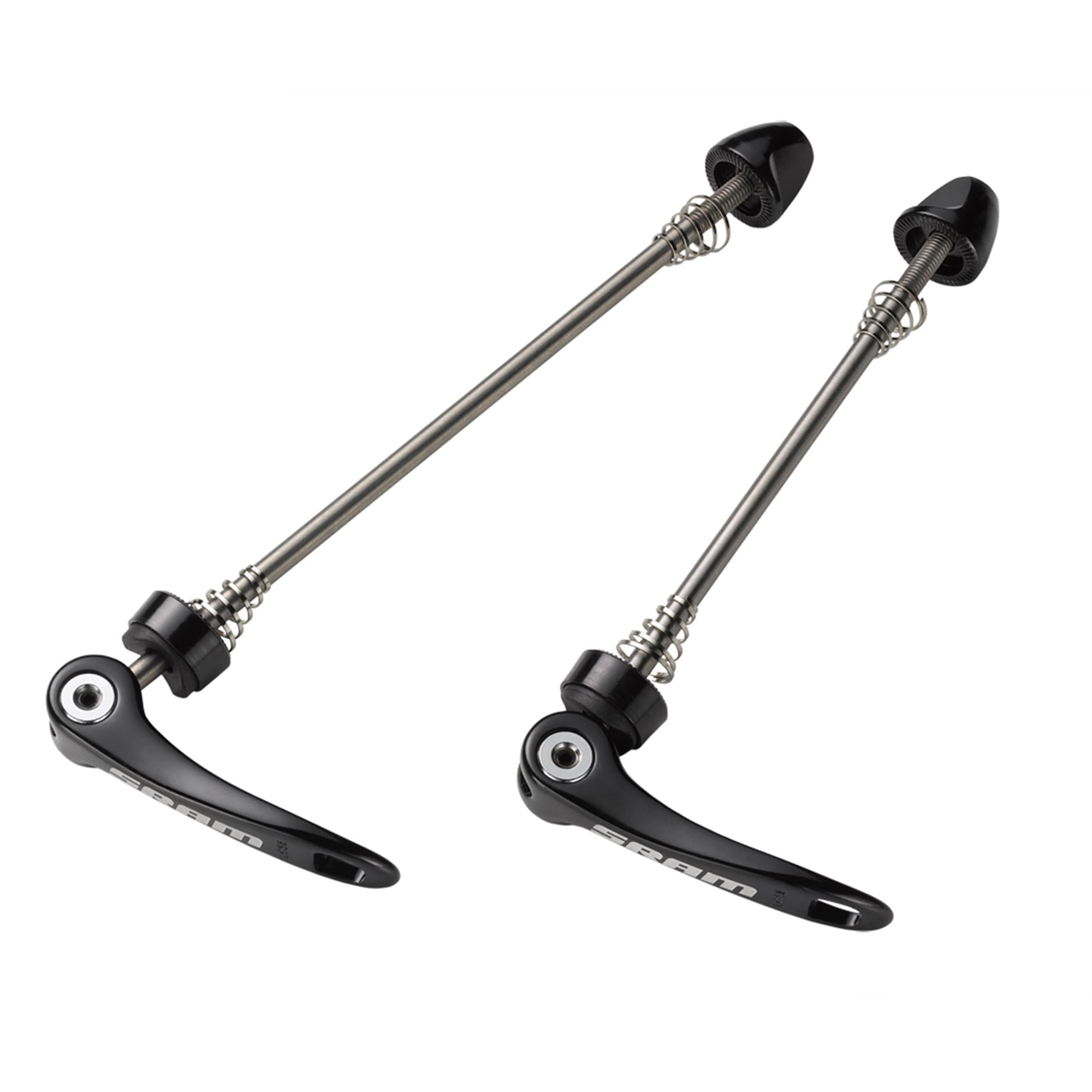 ZIPP TANGENTE QUICK RELEASE SKEWER - TITANIUM BLACK WITH SILVER LOGO 100MM/130MM PAIR FOR ROAD WHEELS